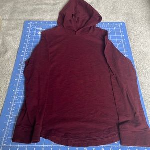 Boys M lightweight cotton blend hoodie-maroon color